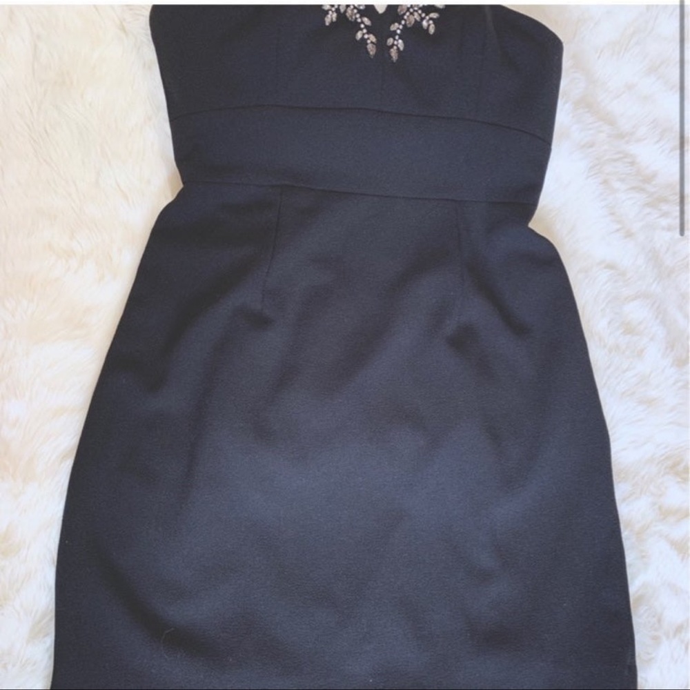 New MAX & CLEO dress black strapless mini